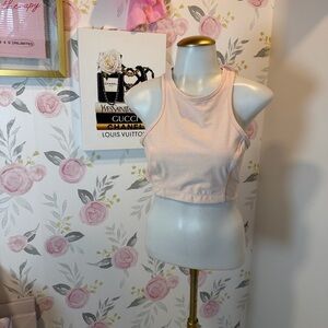 Outdoor Voices Light Pink Sports Crop Top